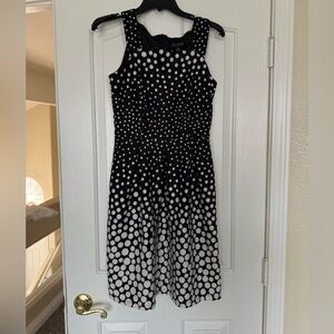 Black & White Polka Dot Dress w/pockets!